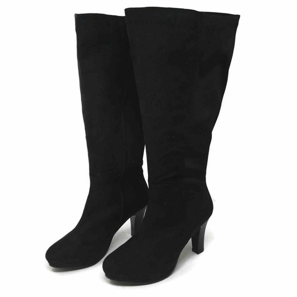Lane Bryant Shoes - Lane Bryant Womens Dress Boots Black Round Toe Kne